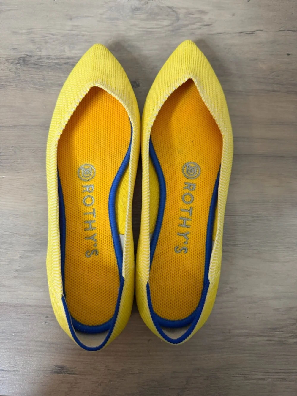 Rothy’s The Point Flats Ballet Marigold Butter Yellow Women’s Size US 6 - Picture 3 of 6